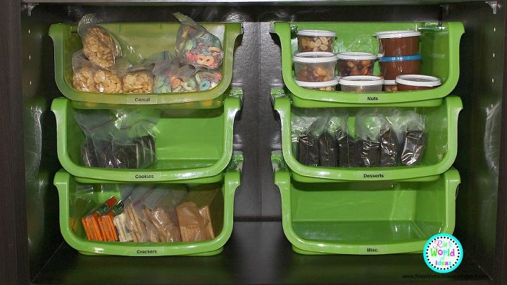 organized snack cabinet, kitchen cabinets, kitchen design, organizing, storage ideas