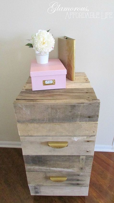 old filing cabinet makeover, home office, painted furniture, pallet, repurposing upcycling, rustic furniture
