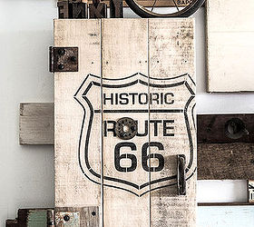 a route 66 styled pallet wood cupboard done easy, crafts, pallet, repurposing upcycling, woodworking projects