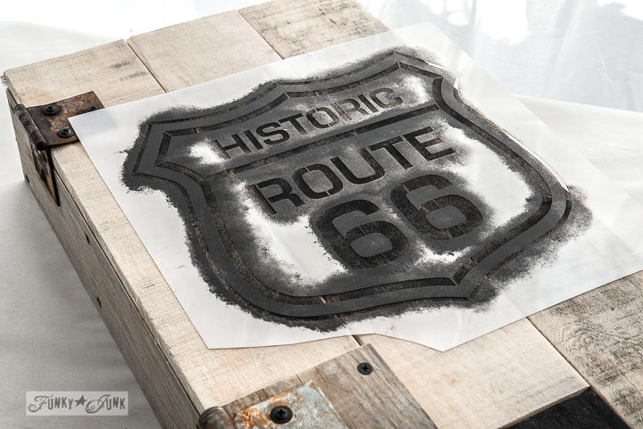 a route 66 styled pallet wood cupboard done easy, crafts, pallet, repurposing upcycling, woodworking projects