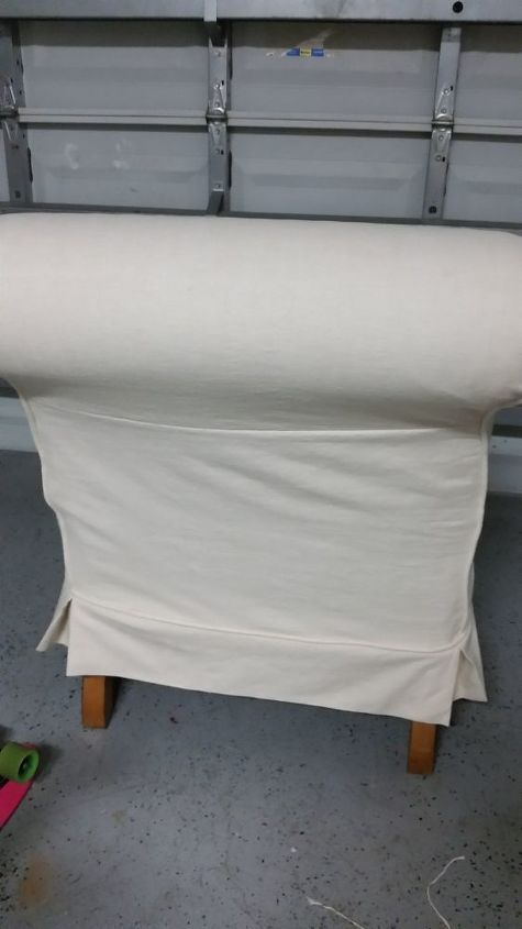diy slipcover, how to, painted furniture, reupholster
