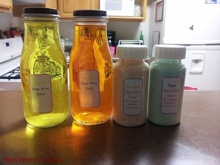 homemade baby alive food and juice, crafts, how to