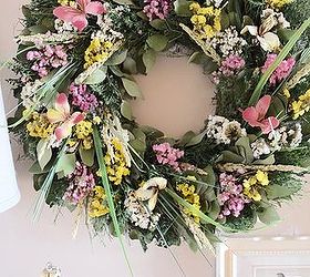 adding bright spring colors on a budget, easter decorations, seasonal holiday decor, wreaths