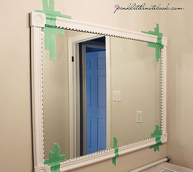 how to frame out that builder s grade mirror the easy way, bathroom ideas, how to, wall decor, woodworking projects