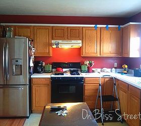 awesome kitchen transformation for under 1000, countertops, home improvement, kitchen cabinets, kitchen design, shelving ideas