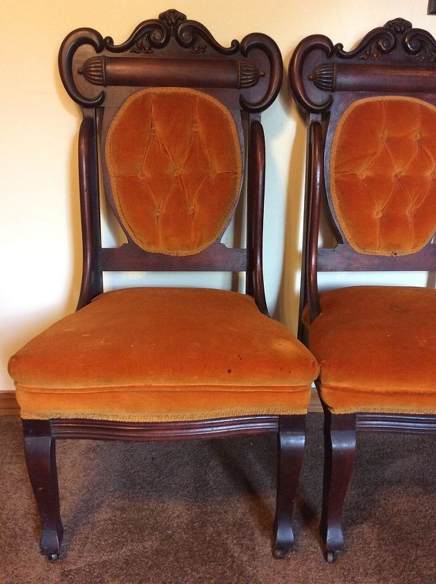 q how old are these chairs, painted furniture, Trying to determine how old they chairs could be A neighbor gave them to me
