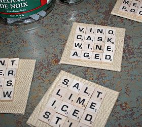 scrabble tiles coaster, crafts, how to, repurposing upcycling, tiling