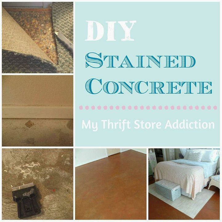 diy stained concrete flooring, concrete masonry, flooring, home improvement