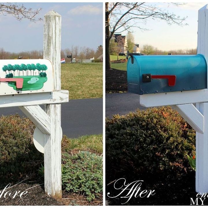diy mailbox upgrade, curb appeal, painting