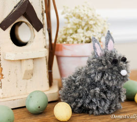 diy baby pom pom bunny, crafts, easter decorations, seasonal holiday decor