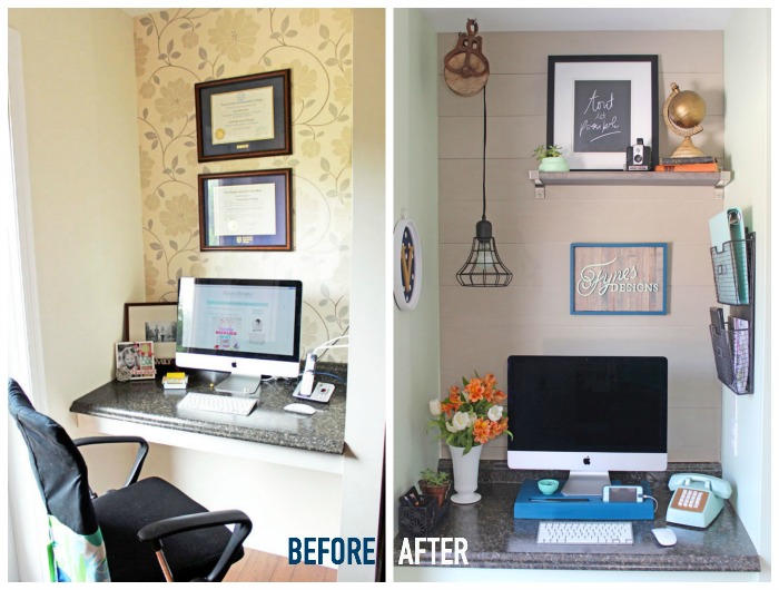 small office makeover, closet, home office, organizing, repurposing upcycling