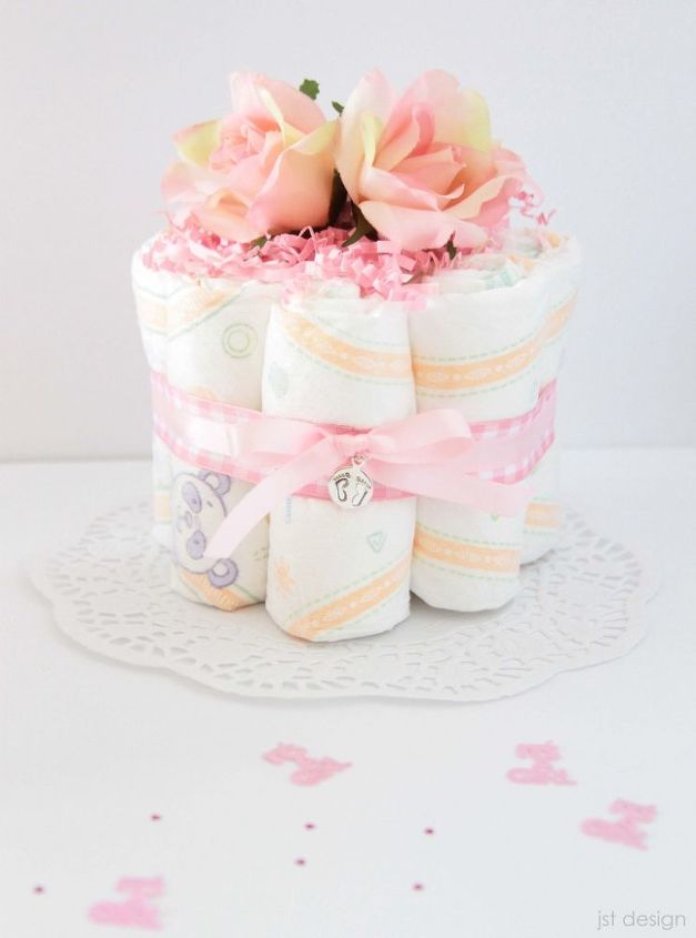 sweet simple baby shower centrepiece, crafts, repurposing upcycling