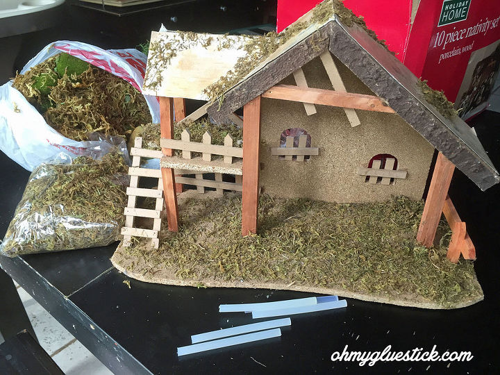 abandoned nativity scene gets a spring makeover, crafts, easter decorations, repurposing upcycling, seasonal holiday decor