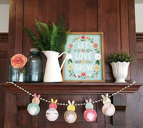 easy and cute bunner banner, crafts, easter decorations, how to, seasonal holiday decor
