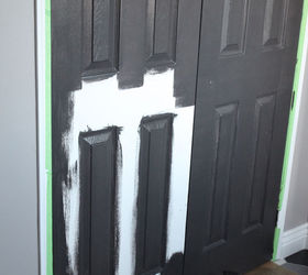 diy modern closet door makeover, closet, doors, how to, painting