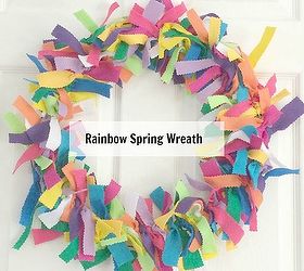 rainbow felt wreath, crafts, how to, seasonal holiday decor, wreaths