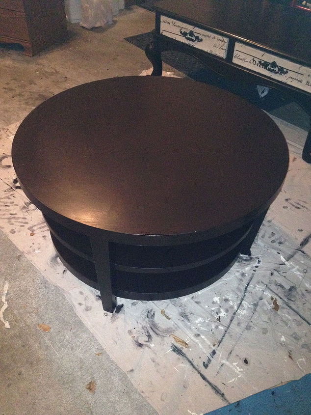 Round Coffee Table Turns Into Tufted Ottoman Hometalk
