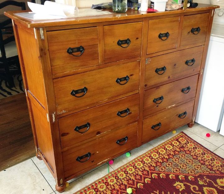 use stencils to recreate an anthropologie bone inlay dresser