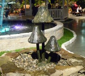 fountainscapes of western massachusetts and northern connecticut, ponds water features, Large Mushroom Fountain Display