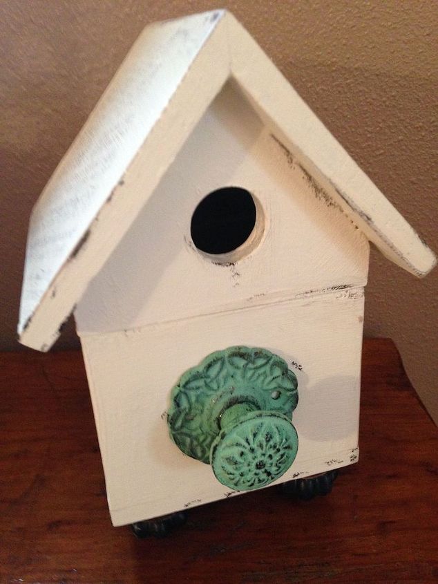 updated birdhouse, chalk paint, crafts, outdoor living, pets animals, After