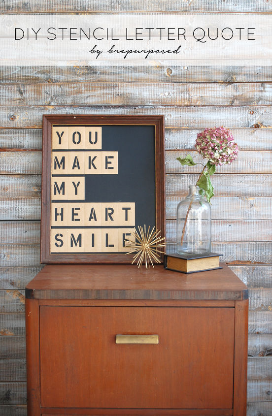 diy stencil letter quote, crafts, how to, repurposing upcycling