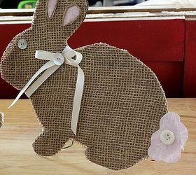 bottons and bows burlap bunnies easter, crafts, easter decorations, how to, seasonal holiday decor