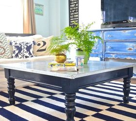 navy knock out coffee table, living room ideas, painted furniture