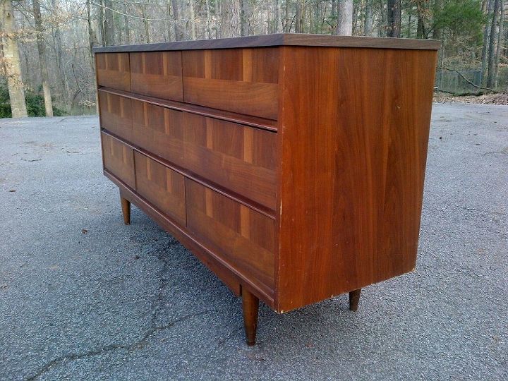 q hmm what to do with this mid century modern dresser, painted furniture, repurposing upcycling