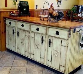 kitchen cabinet island makeover, decoupage, kitchen design, kitchen island, painted furniture, repurposing upcycling