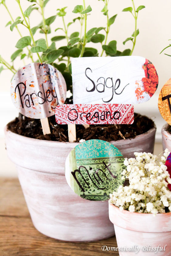 anthropologie upcycled herb garden markers, container gardening, crafts, gardening, how to, repurposing upcycling