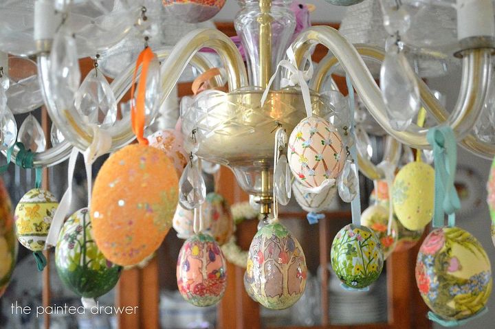Spring Decor Easter Egg And Gold Chandelier Hometalk Spring Decor Easter Egg Chandelier Crafts Dining Room Ideas Decorations Lighting