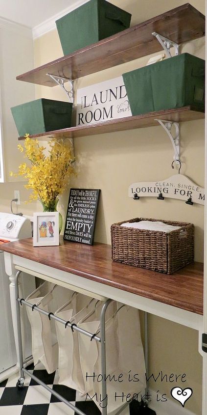 blah to charming laundry room