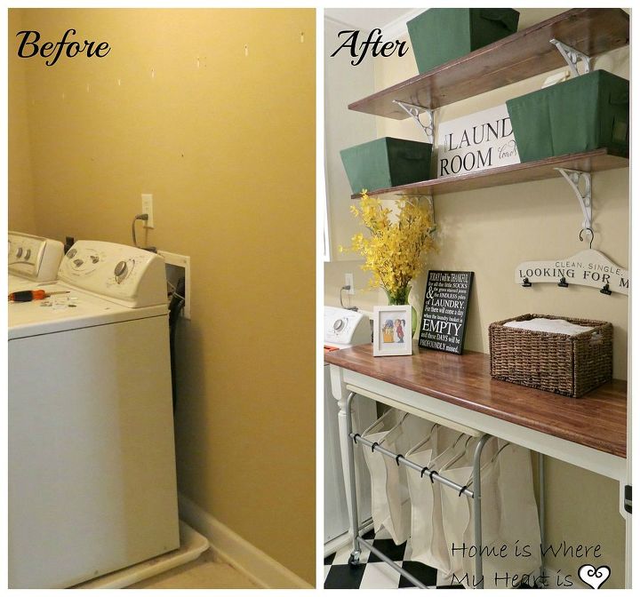 blah to charming laundry room