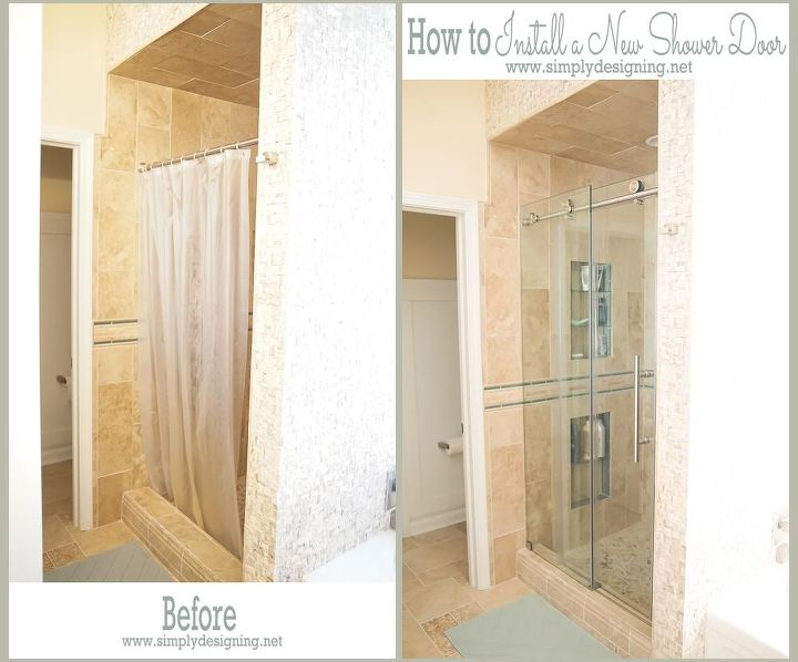 how to install a new shower door, bathroom ideas, diy, home improvement, how to