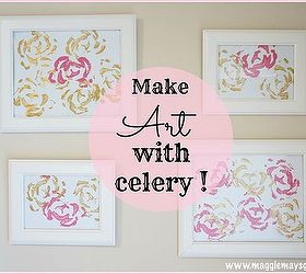 creative way to use up celery stalk ends, crafts, how to, repurposing upcycling, wall decor