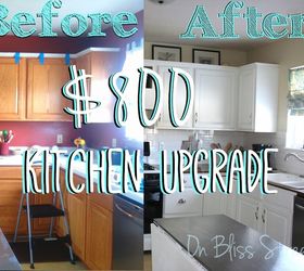 awesome kitchen transformation for under 1000, countertops, home improvement, kitchen cabinets, kitchen design, shelving ideas