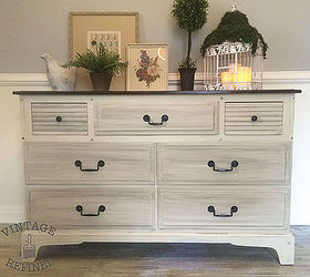 two toned color washed dresser, chalk paint, painted furniture