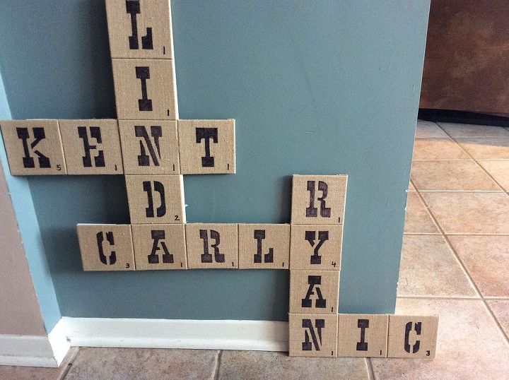 scrabble wall hanging, crafts, how to, wall decor