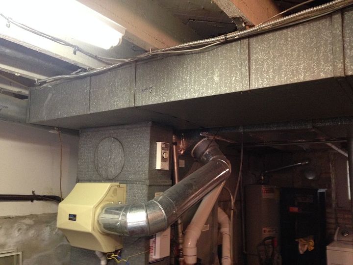 q ductwork cleaning, cleaning tips, hvac, This shows exposed ducts near my HVAC