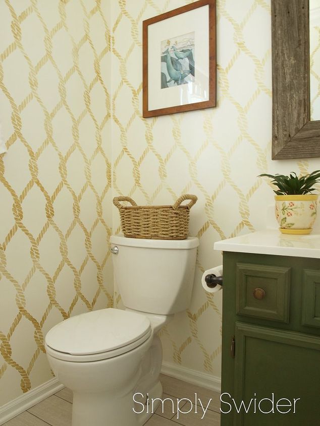 nautical inspired bathroom makeover, bathroom ideas, home improvement, painted furniture, painting