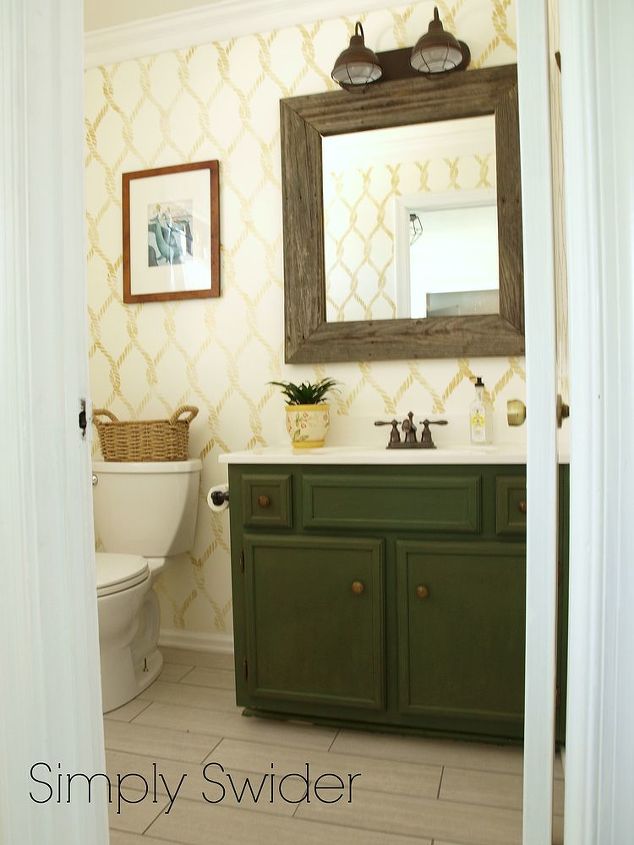nautical inspired bathroom makeover, bathroom ideas, home improvement, painted furniture, painting