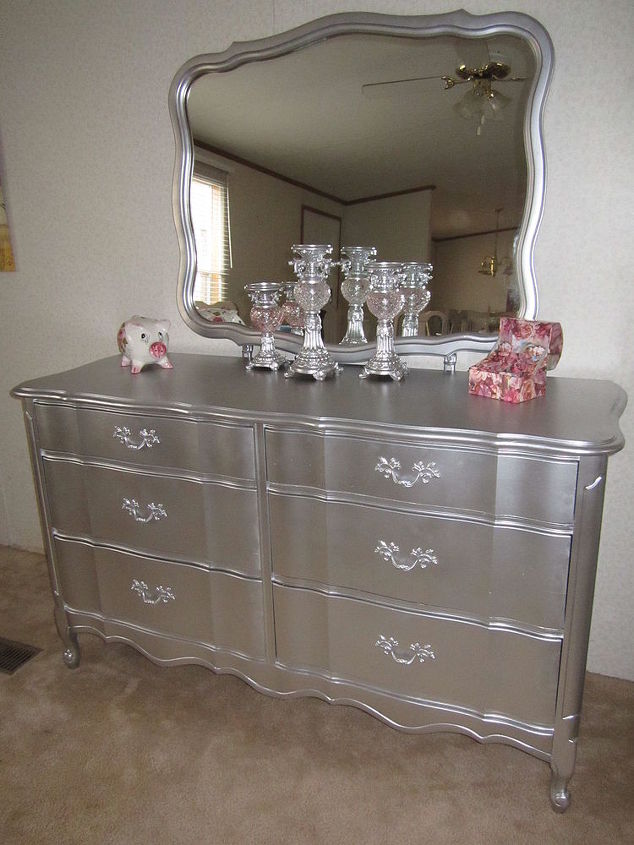 silver bedroom set, bedroom ideas, painted furniture