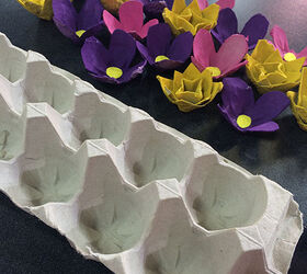 upcycled egg carton flowers, crafts, easter decorations, how to, repurposing upcycling, seasonal holiday decor