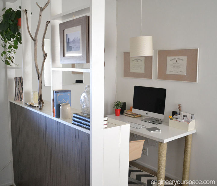 diy room divider made with bookcases, home office, how to, living room ideas, storage ideas