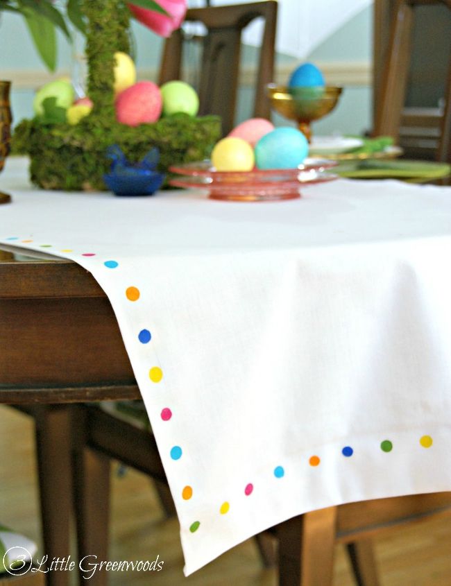 no sew table runner for easter pb knock off, crafts, easter decorations, how to, seasonal holiday decor