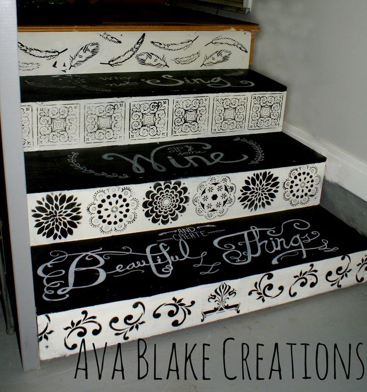 painted stairs why not, chalk paint, painting, stairs