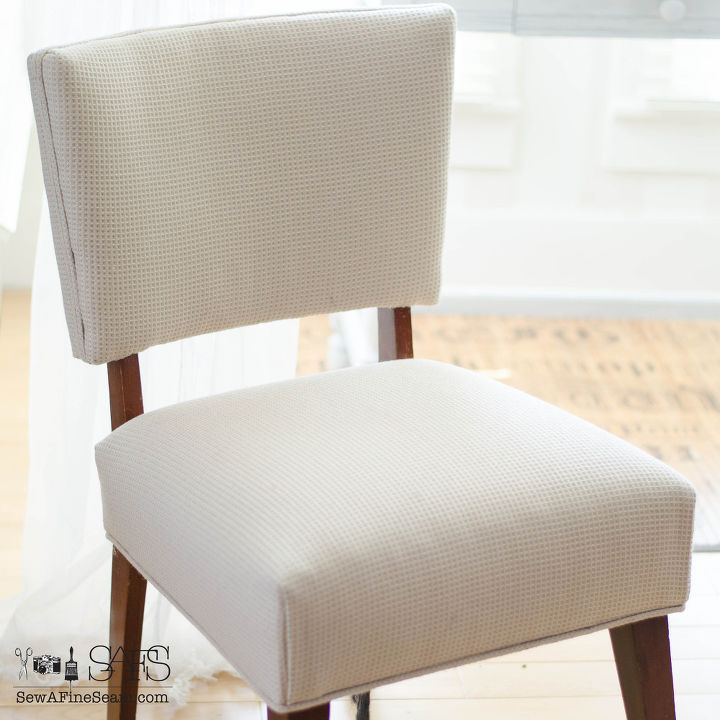 1 chair makeover and slipcover tutorial, how to, painted furniture, reupholster