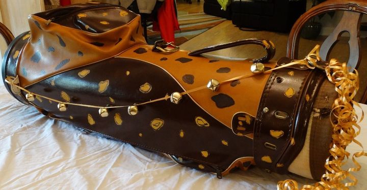 upcycled golf bag into cat tunnel, how to, pets animals, repurposing upcycling