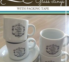 how to make glass clings with packing tape, crafts, how to, repurposing upcycling