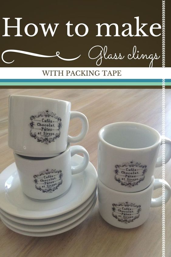 how to make glass clings with packing tape, crafts, how to, repurposing upcycling